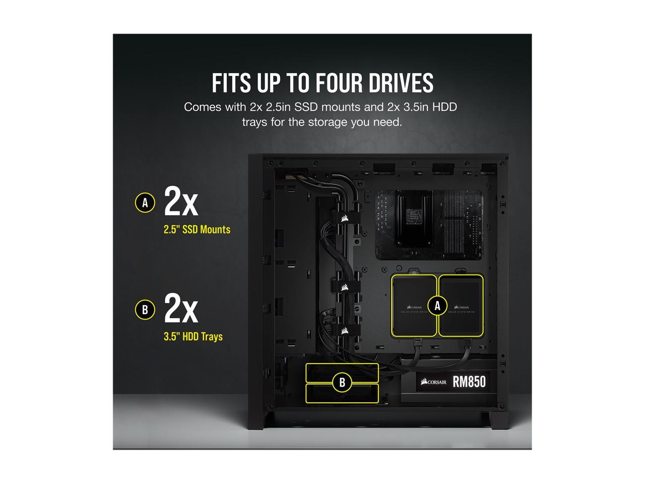 Corsair 4000D Airflow 4000D Black Steel / Plastic / Tempered Glass ATX Mid Tower Computer Case