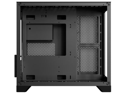 DIYPC ARGB-Q3.v2-BK Black USB3.0 Tempered Glass Micro ATX Gaming Computer Case w/ Dual Tempered Glass Panel and 3 x ARGB Fans (Pre-Installed)