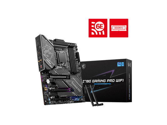 MSI Z790 GAMING PRO WIFI LGA 1700 SATA 6Gb/s DDR5 ATX (280) Motherboards