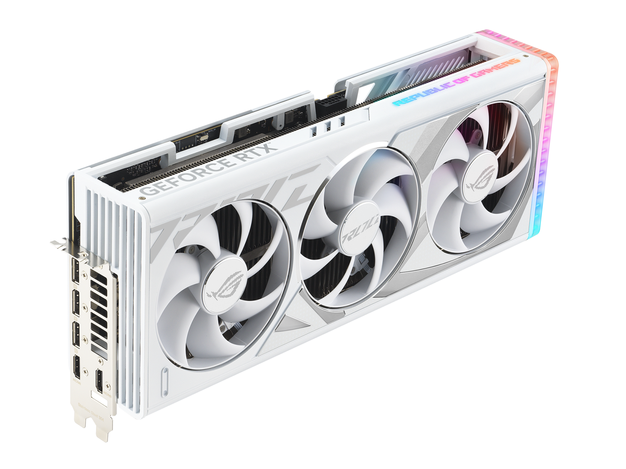 ASUS ROG Strix GeForce RTX 4090 White OC Edition Gaming Graphics Card (PCIe 4.0, 24GB GDDR6X, HDMI 2.1a, DisplayPort 1.4a) ROG-STRIX-RTX4090-O24G-WHITE