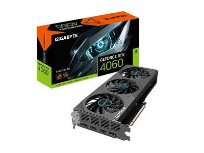 GIGABYTE GeForce RTX 4060 EAGLE OC 8G Graphics Card, 3x WINDFORCE Fans, 8GB 128-bit GDDR6, GV-N4060EAGLE OC-8GD Video Card