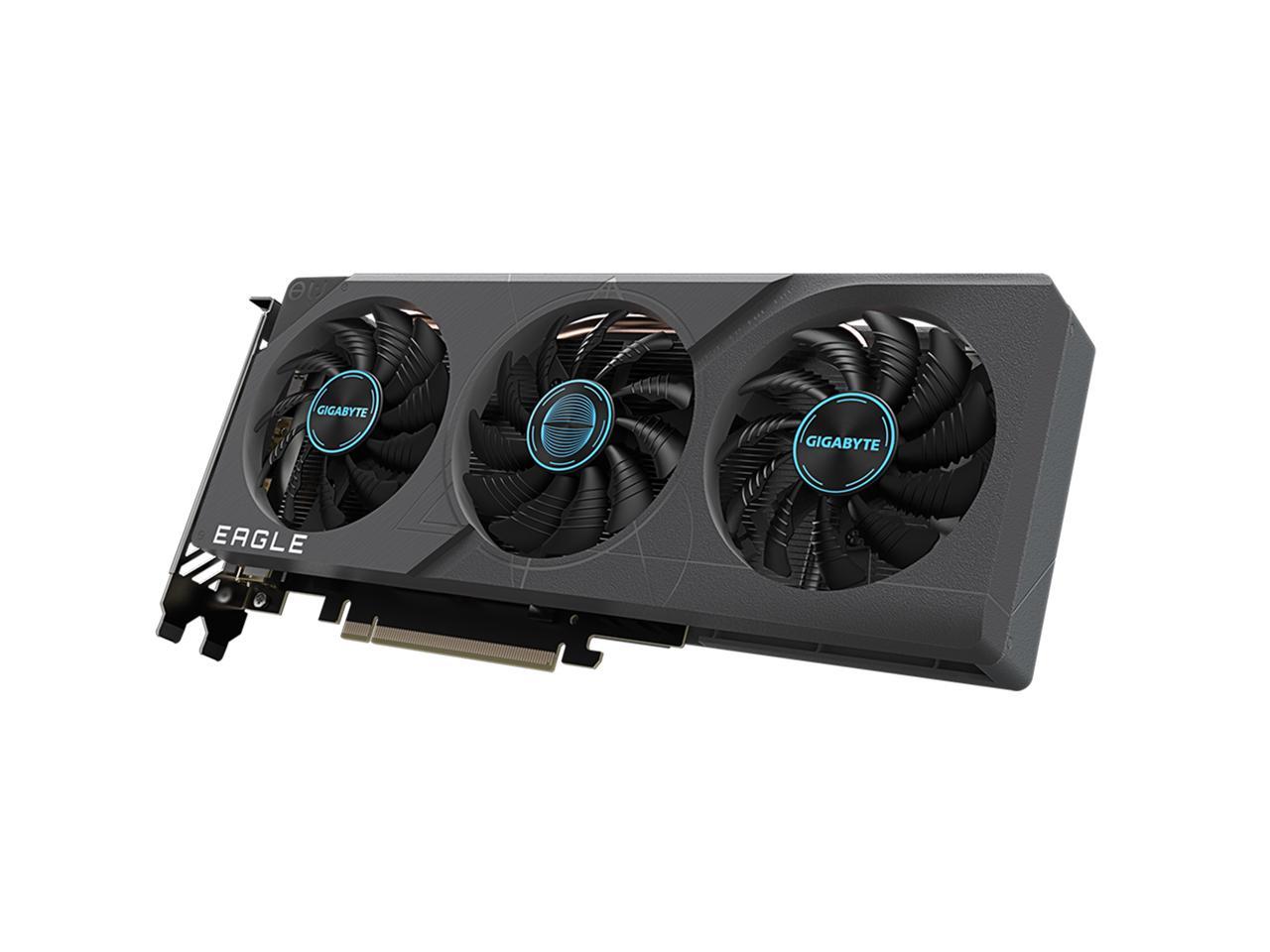 GIGABYTE GeForce RTX 4060 EAGLE OC 8G Graphics Card, 3x WINDFORCE Fans, 8GB 128-bit GDDR6, GV-N4060EAGLE OC-8GD Video Card