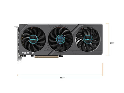 GIGABYTE GeForce RTX 4060 EAGLE OC 8G Graphics Card, 3x WINDFORCE Fans, 8GB 128-bit GDDR6, GV-N4060EAGLE OC-8GD Video Card