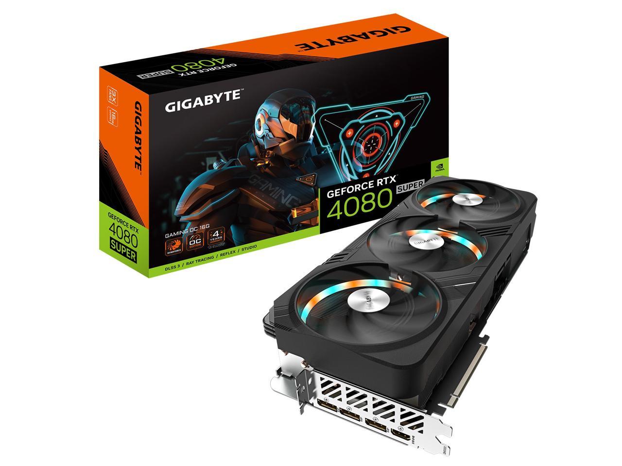 GIGABYTE GeForce RTX 4080 SUPER GAMING OC 16G Graphics Card, 3x WINDFORCE Fans, 16GB 256-bit GDDR6X, GV-N408SGAMING OC-16GD Video Card