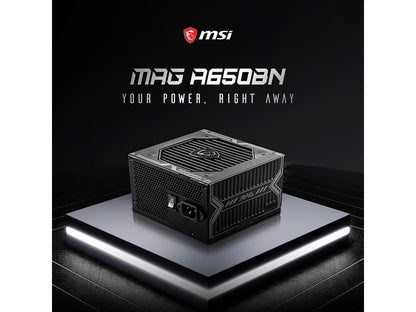 MSI MAG A650BN 650W ATX 80 PLUS BRONZE Certified Active PFC Power Supply