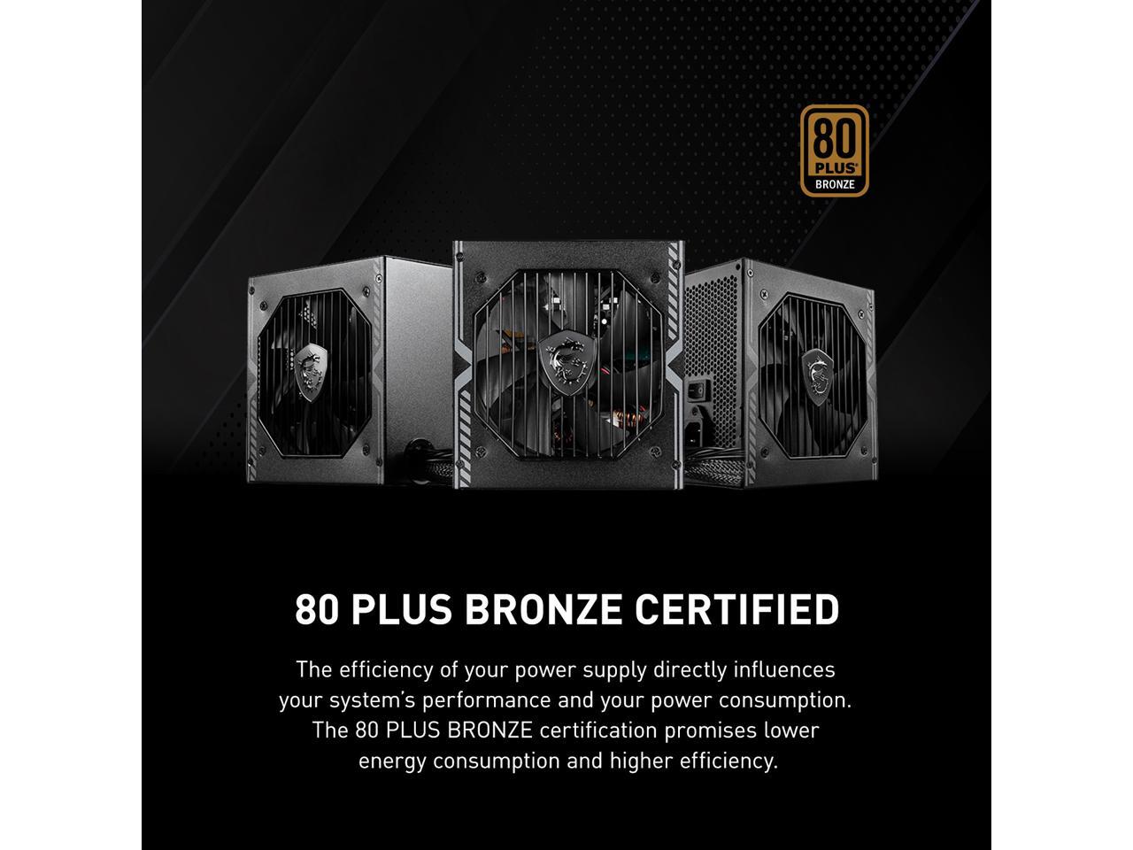 MSI MAG A650BN 650W ATX 80 PLUS BRONZE Certified Active PFC Power Supply