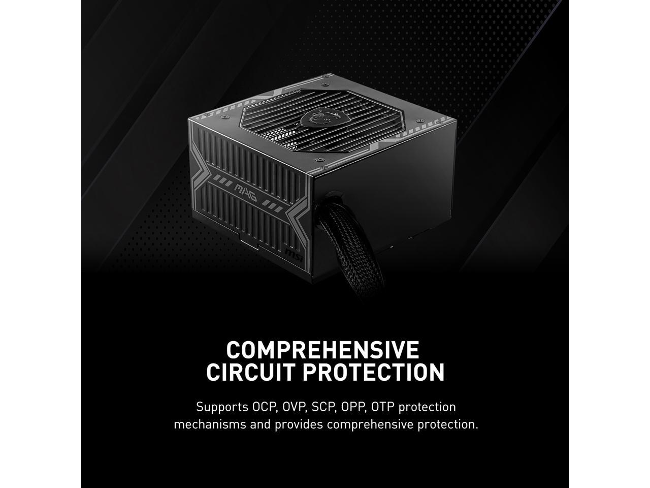 MSI MAG A650BN 650W ATX 80 PLUS BRONZE Certified Active PFC Power Supply