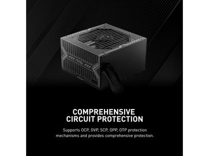 MSI MAG A650BN 650W ATX 80 PLUS BRONZE Certified Active PFC Power Supply