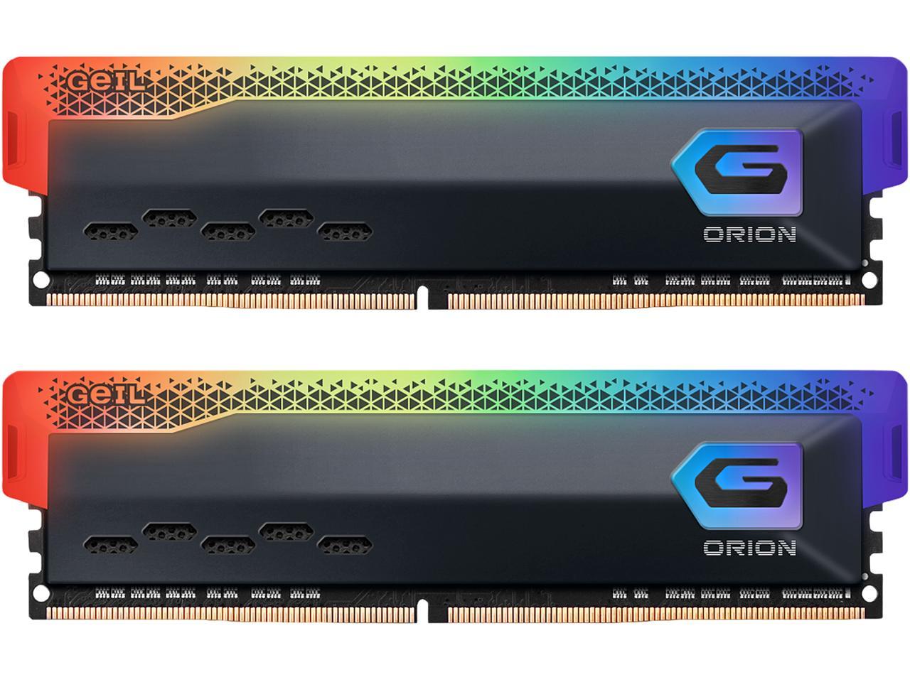 GeIL ORION RGB AMD Edition 32GB (2 x 16GB) 288-Pin PC RAM DDR4 3200 (PC4 25600) Desktop Memory Model GAOSG432GB3200C16BDC