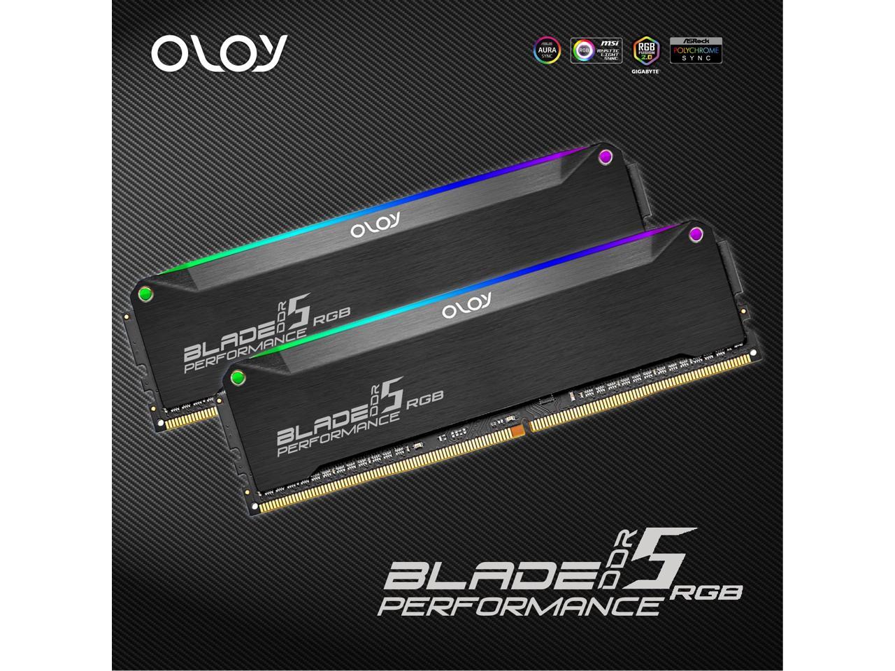 OLOy Blade RGB (OLOY) 32GB (2 x 16GB) 288-Pin PC RAM DDR5 6000 (PC5 48000) Desktop Memory Model ND5U1660306BRKDA