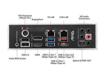 MSI MAG B550 TOMAHAWK AM4 AMD B550 SATA 6Gb/s USB 3.0 ATX AMD Motherboard