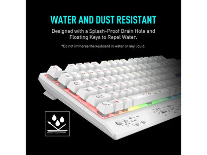 MSI Vigor GK30 Combo White, 6-Zone RGB GK30 Gaming Keyboard & GM11 Gaming Mouse, Water Repellent & Splash-Proof, 5000 DPI