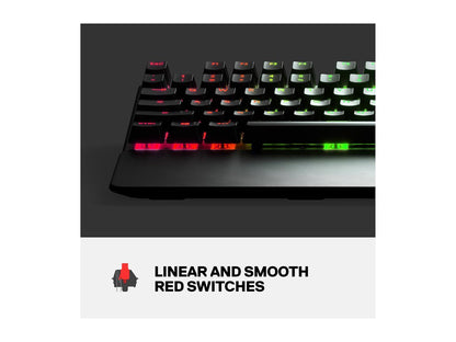 SteelSeries Apex 7 TKL Compact Mechanical Gaming Keyboard - OLED Smart Display - USB Passthrough and Media Controls - Linear and Quiet - RGB Backlit