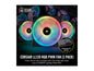 Corsair LL Series CO-9050072-WW LL120 RGB, 120mm Dual Light Loop RGB LED PWM Fan, 3 Fan Pack with Lighting Node PRO