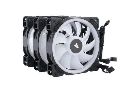 Corsair LL Series CO-9050072-WW LL120 RGB, 120mm Dual Light Loop RGB LED PWM Fan, 3 Fan Pack with Lighting Node PRO