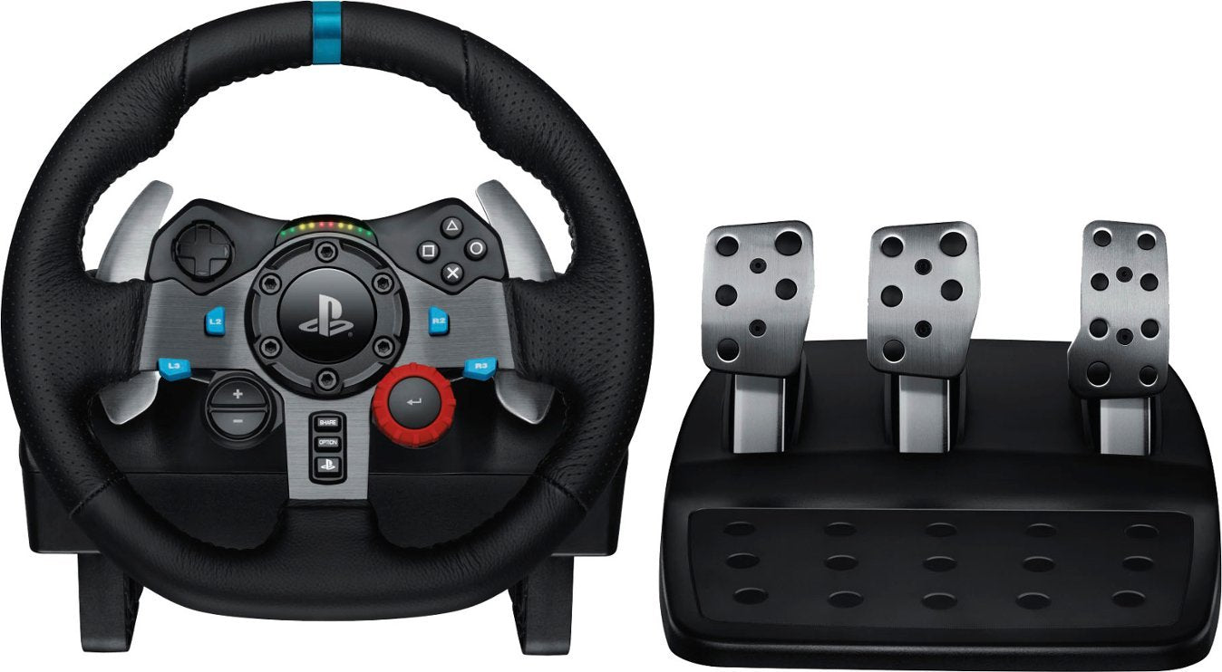 Logitech - G29 Driving Force Racing Wheel and Floor Pedals for PS5, PS4, PC, Mac - Black