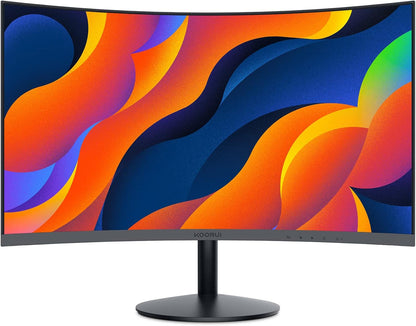 KOORUI 27-Inch Curved Computer Monitor- Full HD 1080P 75Hz Gaming