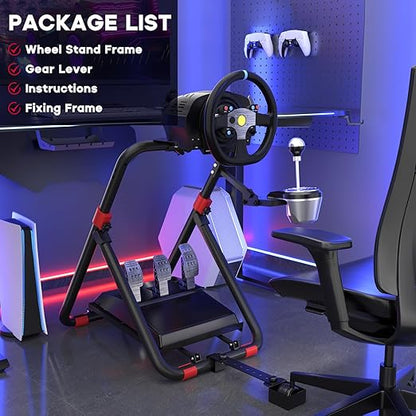 DIWANGUS Racing Wheel Stand Foldable Steering Wheel Adjustable Stand Racing Simulator Cockpit for Logitech G29 G920 G923 G27 G25 for Thrustmaster T248X T248 T300RS T150 458 TX Xbox PS4 PS5 Accessories