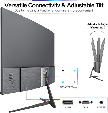 Gawfolk 24 inch Curved Monitor 100Hz