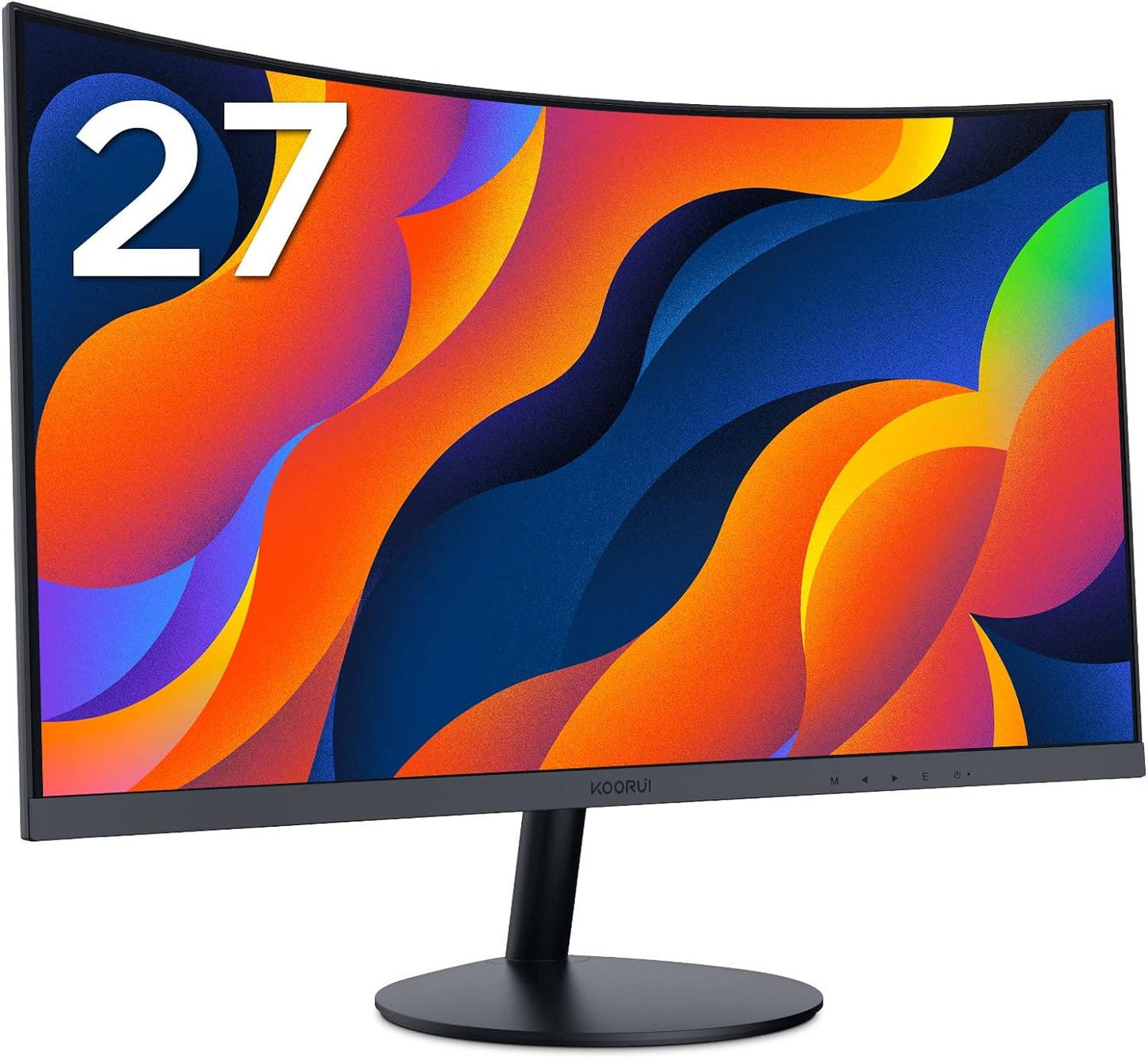 KOORUI 27-Inch Curved Computer Monitor- Full HD 1080P 75Hz Gaming