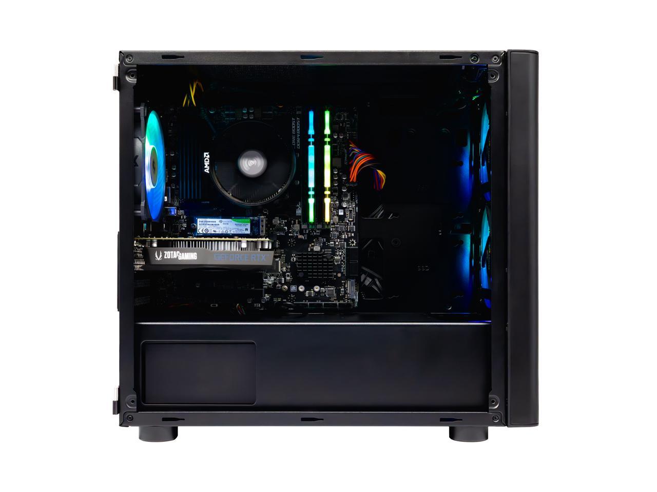 Zotac MEK HERO AI Enhanced Gaming PC Desktop Computer - NVIDIA GeForce RTX 3050, AMD Ryzen 5 5500 3.6GHz, 16GB DDR4 with RGB, 500GB NVMe M.2 SSD, 600W 80+ GOLD PSU, WiFi 6E, Windows 11 Home 64-bit