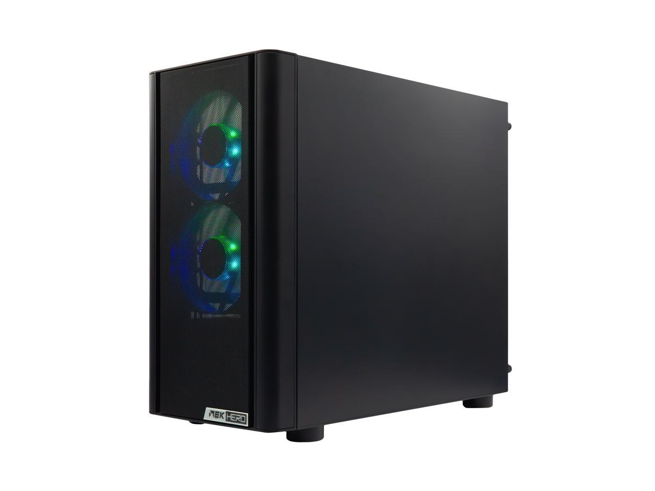 Zotac MEK HERO AI Enhanced Gaming PC Desktop Computer - NVIDIA GeForce RTX 3050, AMD Ryzen 5 5500 3.6GHz, 16GB DDR4 with RGB, 500GB NVMe M.2 SSD, 600W 80+ GOLD PSU, WiFi 6E, Windows 11 Home 64-bit