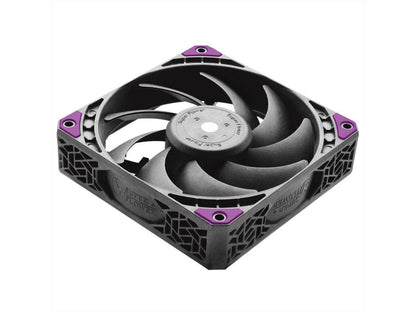 Super Flower, MEGACOOL 120mm fan, Triple-Pack, 12-pole motor design, super cooling performance, PWM, Purple Anti-Vibration Mounting Pads, Computer Case Fan, Remote Control, SF-PF121-BK_3P, 30mm depth