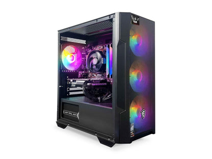 NSX GAMING PC Desktop AMD Ryzen 5 5500 3.6 GHz, NVIDIA RTX 3050 Ventus 2X Oc, 512 GB NVME SSD, 16GB DDR4 RGB RAM 3600, 650W Bronze PSU, Windows 11 Home 64-bit Built in USA