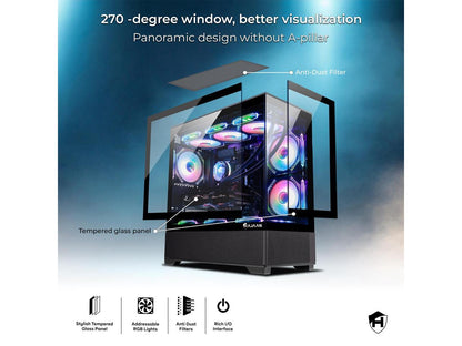 HAJAAN Gaming PC Tower Desktop Bundle with MSI 27" Curved Gaming Monitor - RTX 4060 8GB - Intel Core i5-12400F - 32GB DDR4 RAM - 1TB NVMe SSD - Wifi - Bluetooth - Windows 11 Pro