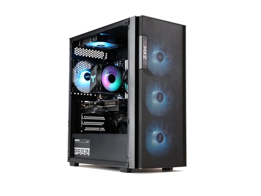 MXZ Gaming PC Computer 13th Gen I5 14400F 3.6GHz, RTX 4060 16GB DDR4, NVME 500GB, 5 RGB Fans, Windows 11 Pro Ready to use, Gamer Desktop Computer (I5 14400F| RTX 4060)