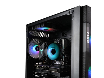 MXZ Gaming PC Computer 13th Gen I5 14400F 3.6GHz, RTX 4060 16GB DDR4, NVME 500GB, 5 RGB Fans, Windows 11 Pro Ready to use, Gamer Desktop Computer (I5 14400F| RTX 4060)