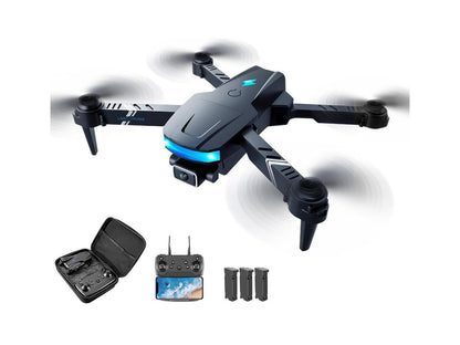 Drones with Dual HD Cameras for Adults,Foldable Remote Control Quadcopter,Wifi Real-time Transmission of Pictures and Videos,Headless Mode, Shooting Function, One Key Return, Altitude Hold