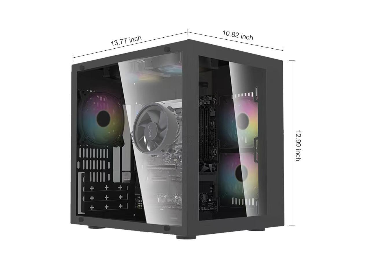 Synvisus Gaming PC - AMD Ryzen 7 5700G 8 core 3.8GHz(up to 4.6GHz) - 16GB DDR4 3200MHz - 1T M.2 NVMe - Windows 11 pro - WIFI - Gaming desktop